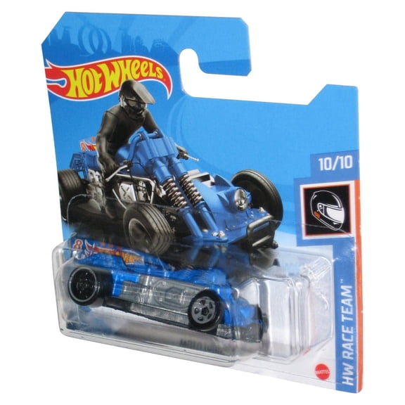 Hot Wheels HW Race Team (2018) Blue Moto Wing Toy 10/10 - (Short Card)