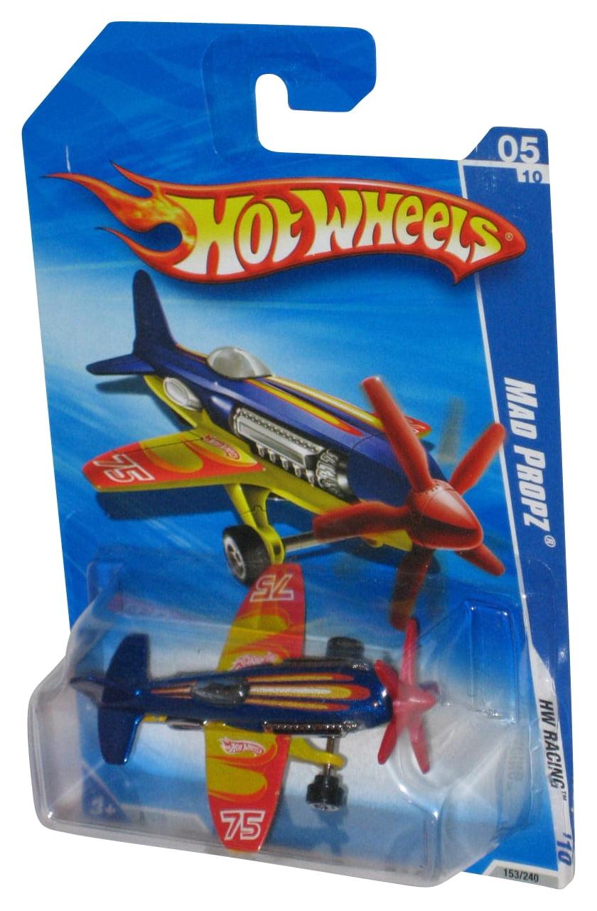 hotwheels ホットウィール MAD PROPZ 10台セット Hot Wheels HW Racing '10 Blue & Yellow Mad Propz Toy Plane