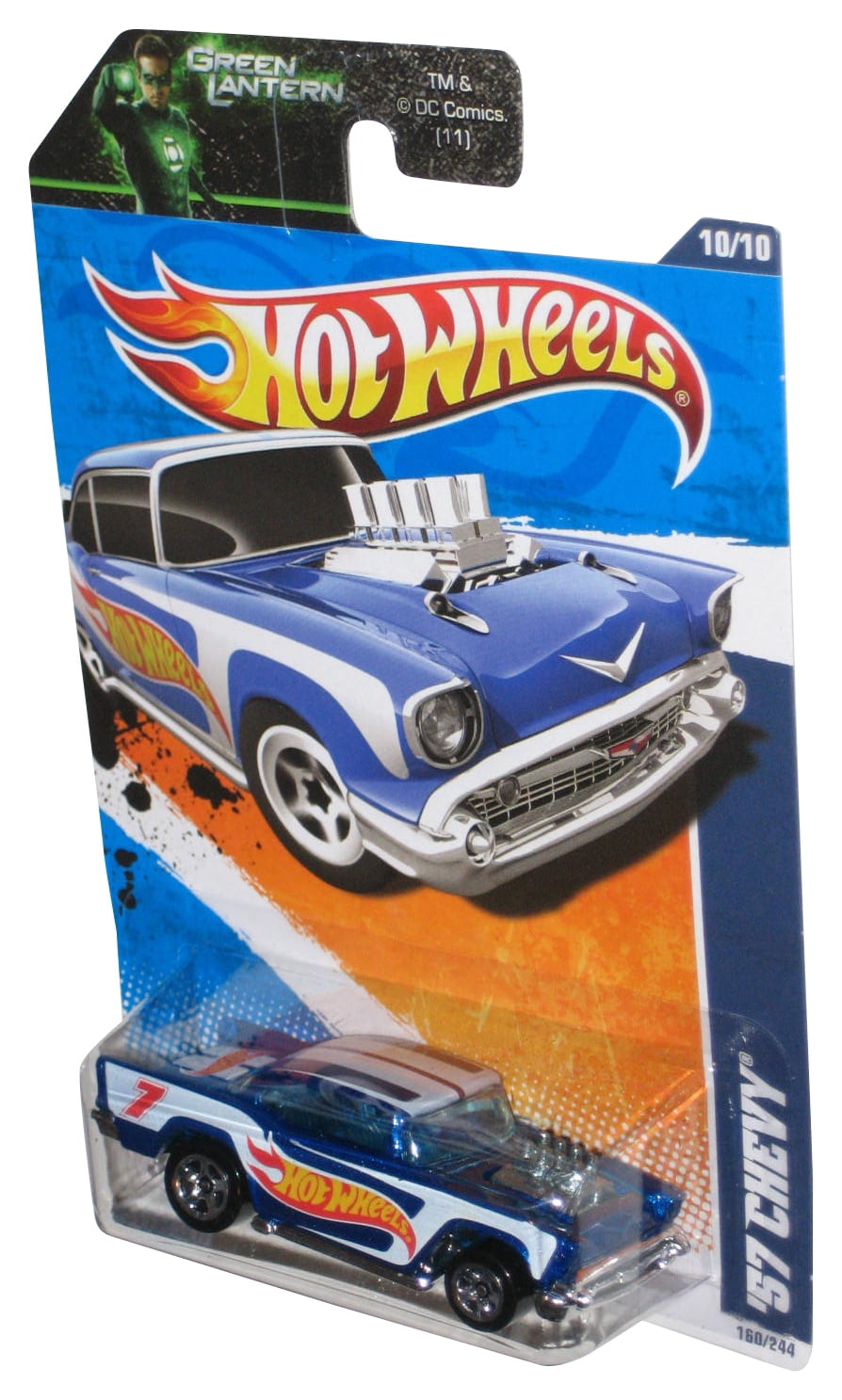 Hot Wheels HW Racing '11 (2010) Blue '57 Chevy Toy Car 160/244