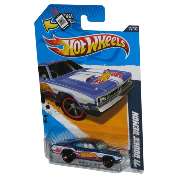 Hot Wheels HW Racing '12 Blue '71 Dodge Demon Toy Car 177/247