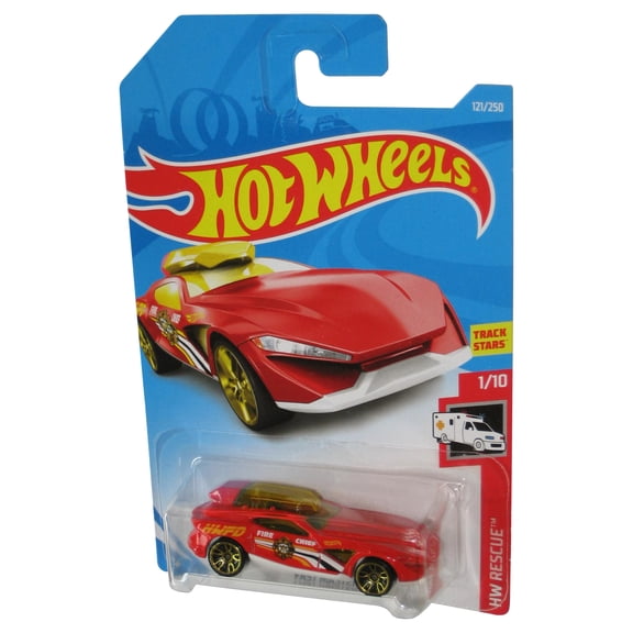 Hot Wheels HW Rescue 1/10 (2018) Red Fast Master Toy Car 121/250