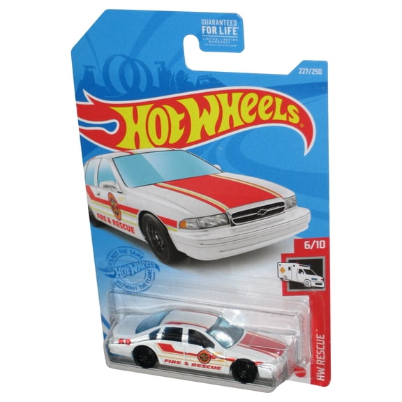 Hot Wheels HW Rescue 6/10 (2020) White '96 Chevrolet Impala SS Toy Car 227/250