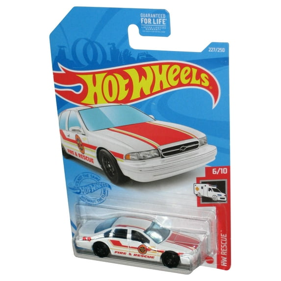 Hot Wheels HW Rescue 6/10 (2020) White '96 Chevrolet Impala SS Toy Car 227/250