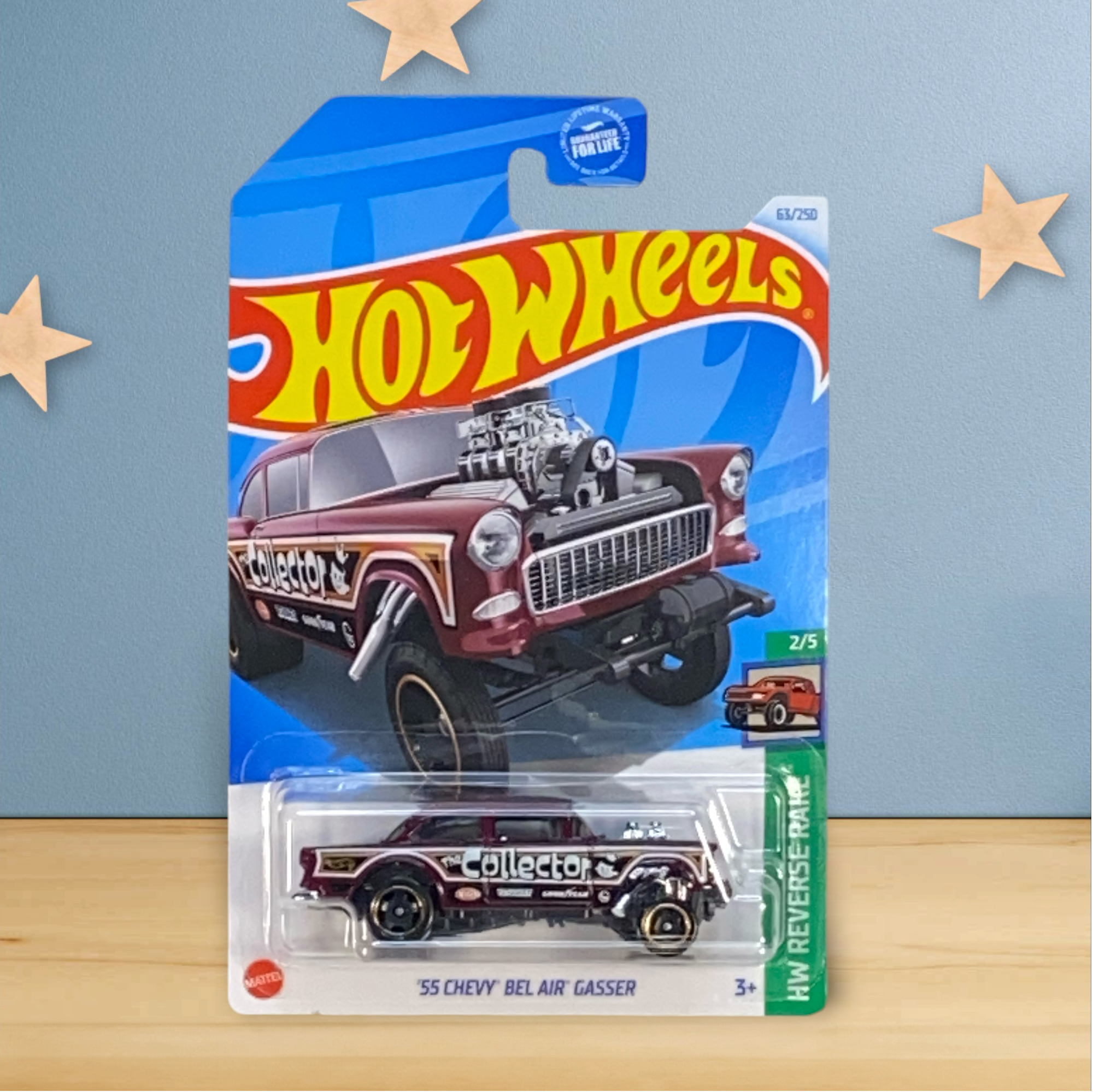 スーパートレジャーハント'55 CHEVY BEL AIR GASSER Hot Wheels 2024 '55 Chevy Bel Air Gasser Maroon HW Reverse