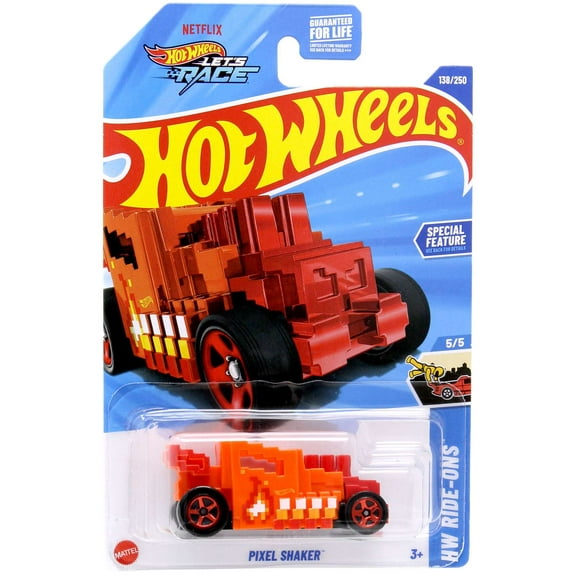 Hot Wheels HW Ride-Ons Pixel Shaker Diecast Car (Orange)