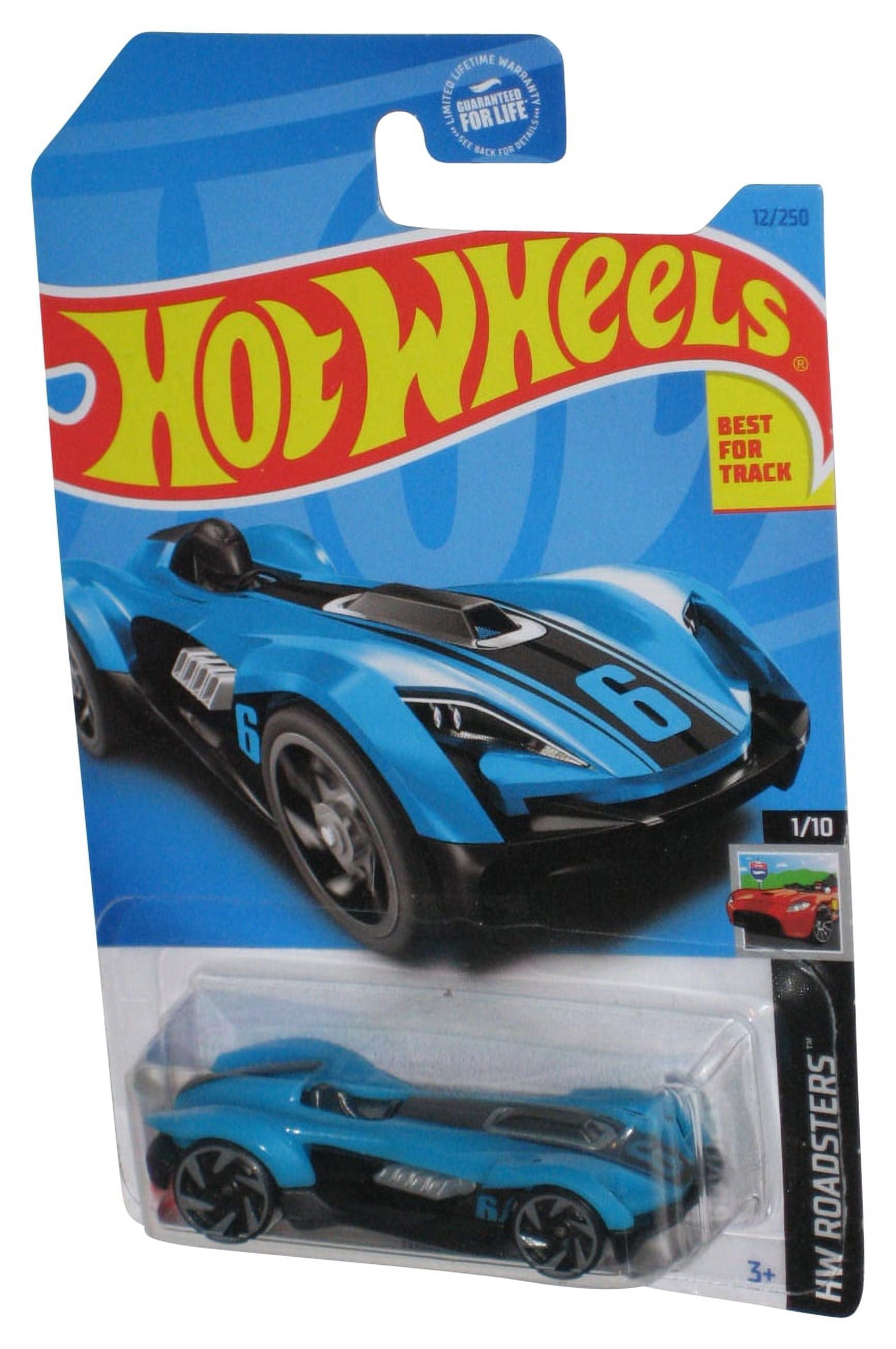 Hot Wheels HW Roadsters 1/10 (2021) Blue Roadster Bite Toy Car 12