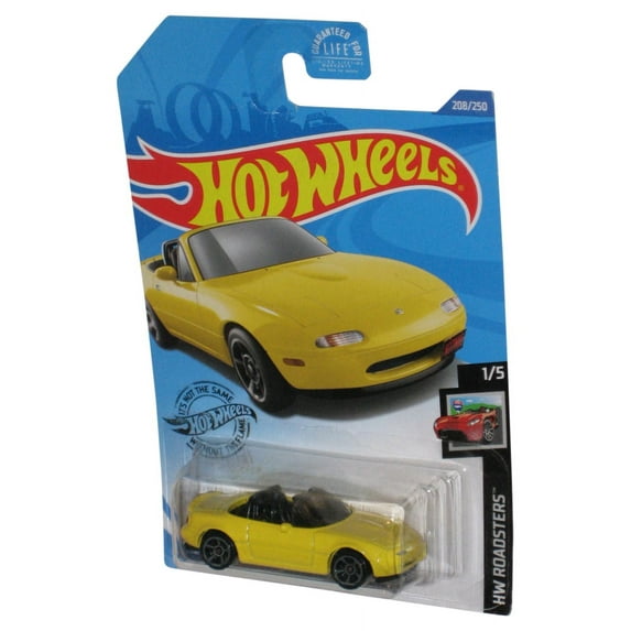 Hot Wheels HW Roadsters 1/5 (2017) Yellow '91 Mazda MX-5 Miata Toy Car 208/250