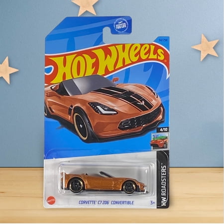 Hot Wheels Corvette C7 Z06 Convertible, HW Roadsters 4/10 [Burnt Orange] 34/250