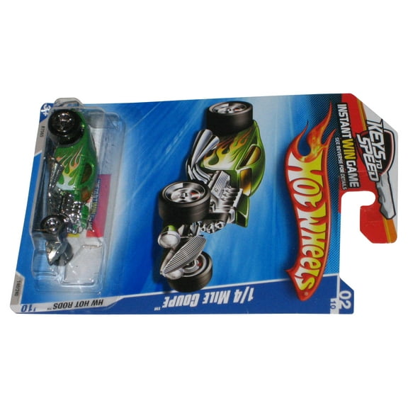 Hot Wheels HW Rods '10 02/10 Green 1/4 Mile Coupe Car 140/240 - (Keys To Speed Card)