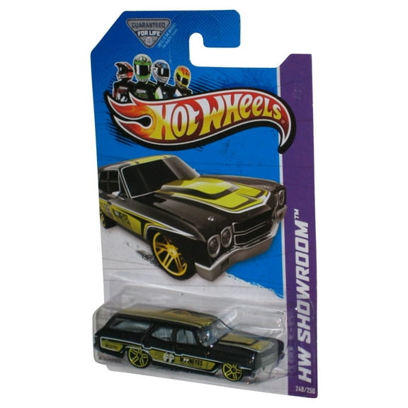 Hot Wheels HW Showroom (2012) Black & Yellow Moon Eyes '70 Chevelle SS Wagon Car 248/250