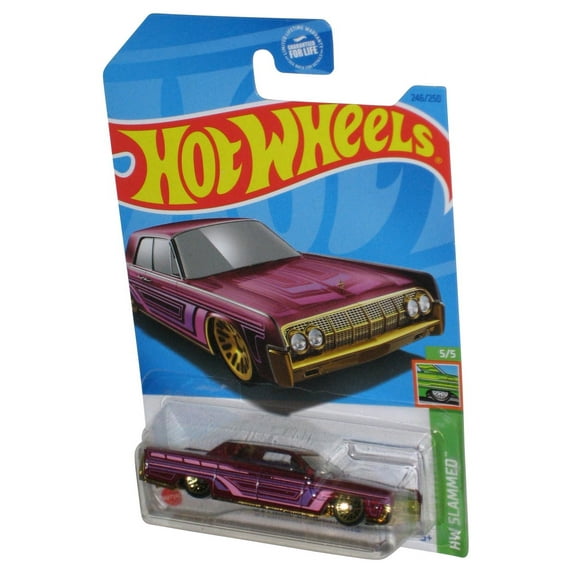 Hot Wheels HW Slammed 5/5 (2021) Purple '64 Lincoln Continental Toy Car 246/250