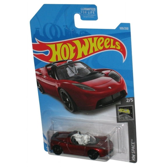 Hot Wheels HW Space 2/5 (2017) Red Tesla Roadster With Starman Toy Car 109/250