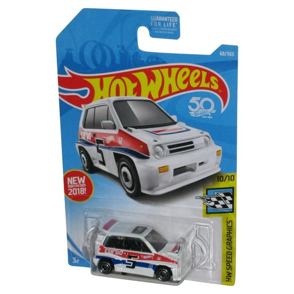 Hot Wheels HW Speed Graphics 10/10 (2018) White '85 City Turbo II Toy Car 68/365