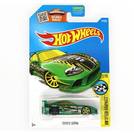Hot Wheels HW Speed Graphics 2/10 (2015) Green Toyota Supra Toy Car 177/250