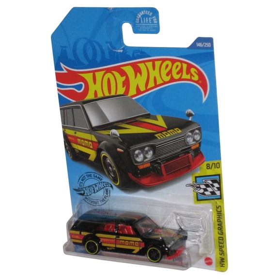 Hot Wheels HW Speed Graphics 8/10 (2017) Black Datsun Bluebird Wagon 510 Car 146/250