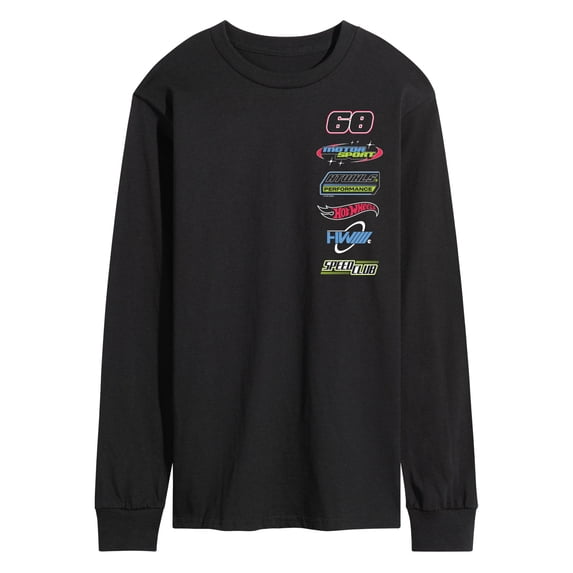 Hot Wheels - HW Stacked Badges- Men's Long Sleeve Graphic T-Shirt Long Sleeve Graphic T-Shirt