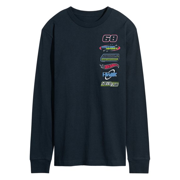Hot Wheels - HW Stacked Badges- Men's Long Sleeve Graphic T-Shirt Long Sleeve Graphic T-Shirt