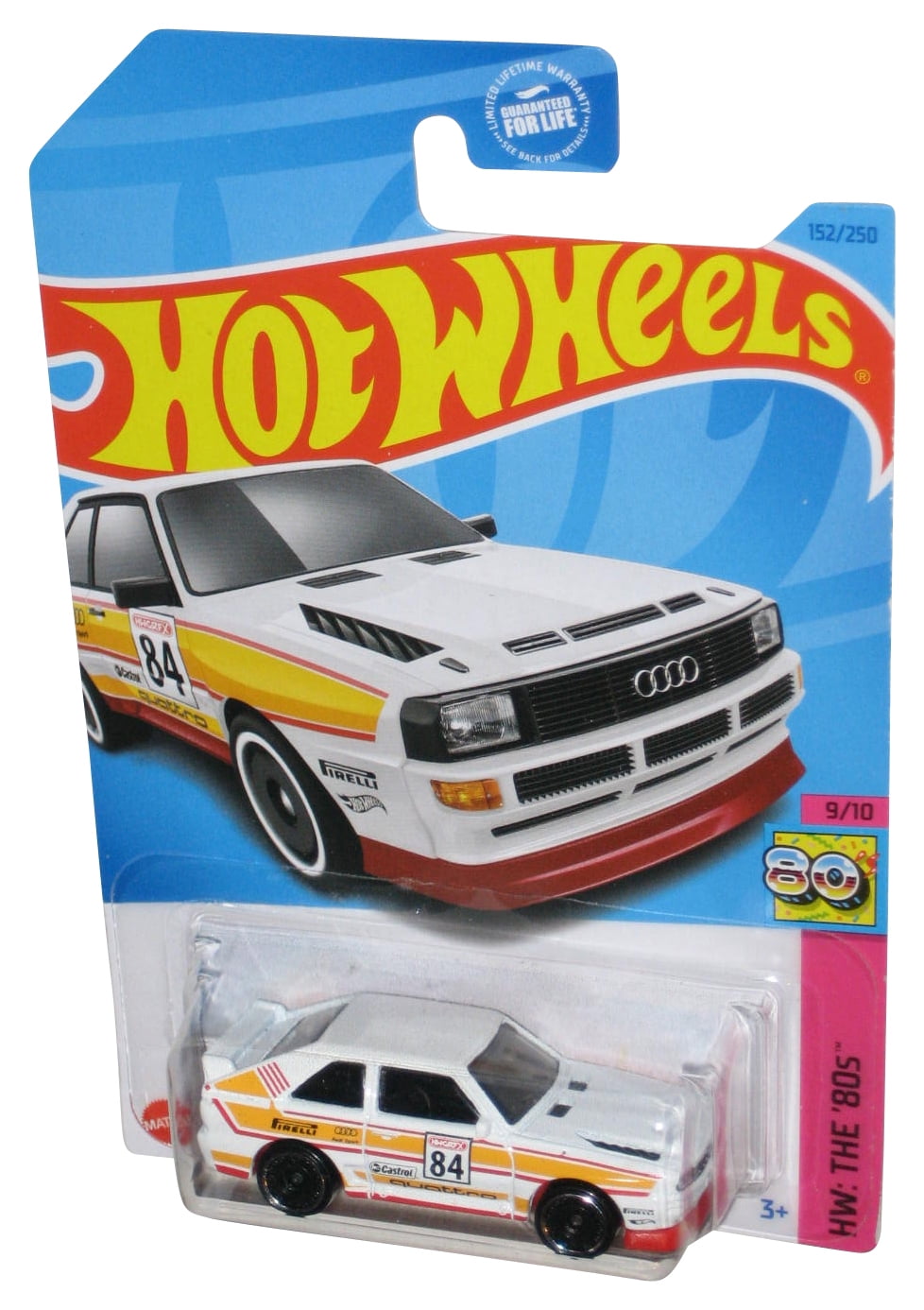 Hot Wheels HW The '80s White '84 Audi Sport Quattro Toy Car 152