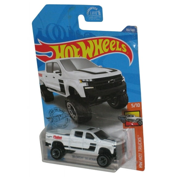 Mattel Hot Wheels HW '19 Chevy Silverado Toy Truck Play Vehicles, White