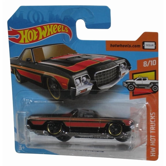 Hot Wheels HW Trucks 8/10 (2017) Black '72 Ford Ranchero Toy Car 29/250 - (Short Card)