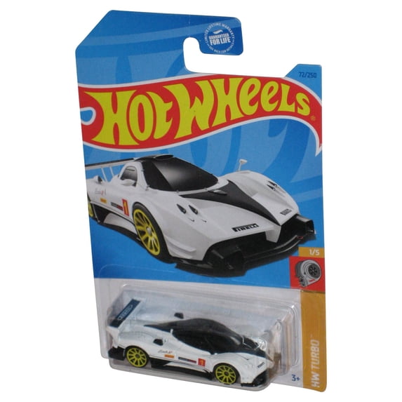Hot Wheels HW Turbo 1/5 (2021) White Pagani Zonda R Toy Car 72/250