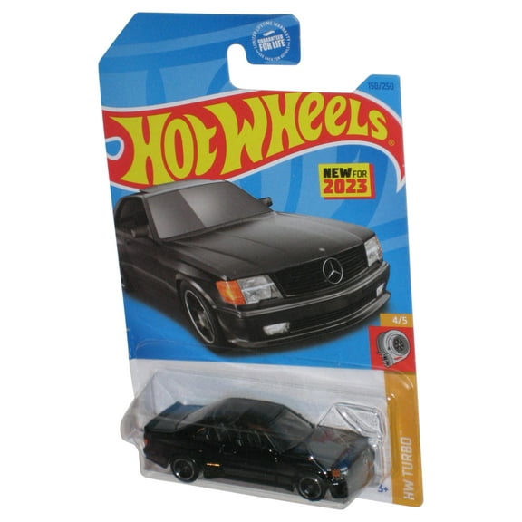 Hot Wheels HW Turbo 4/5 (2023) Black '89 Mercedes-Benz 5650 SEC AMG Toy Car 150/250