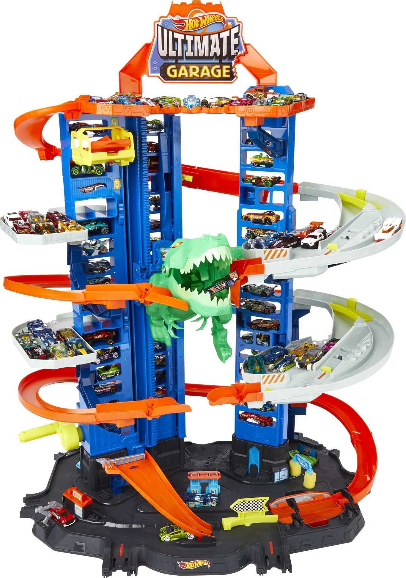 Hot Wheels HW Ultimate Garage Playset with 2 Toy Cars, Stores 100+ 1:64  Scale Vehicles