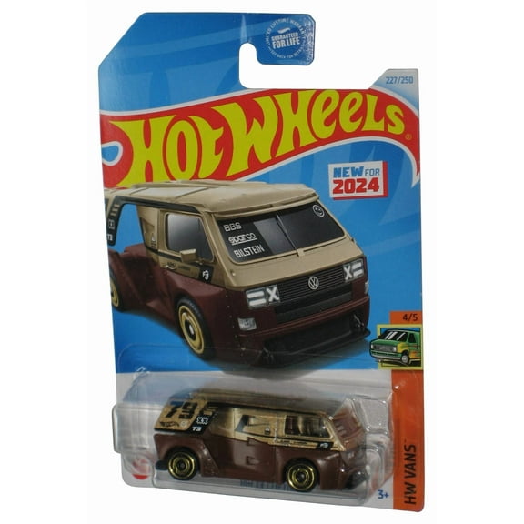 Hot Wheels HW Vans (2024) Tan & Brown VW T3 Custom Toy Van 227/250