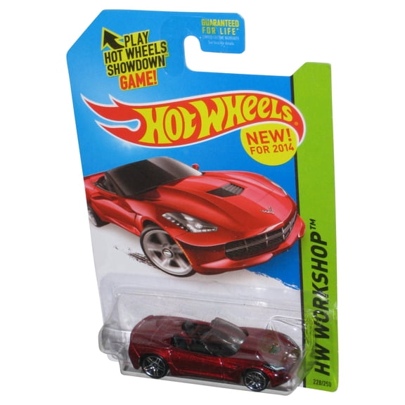Hot Wheels HW Workshop (2013) '14 Corvette Stingray Red Toy Car 228/250