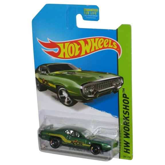 Hot Wheels HW Workshop (2013) Green '71 Plymouth Road Runner Car 244/250