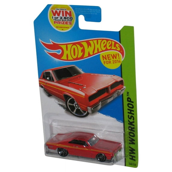 Hot Wheels HW Workshop (2013) Red 1974 Brazilian Dodge Charger Toy Car 240/250