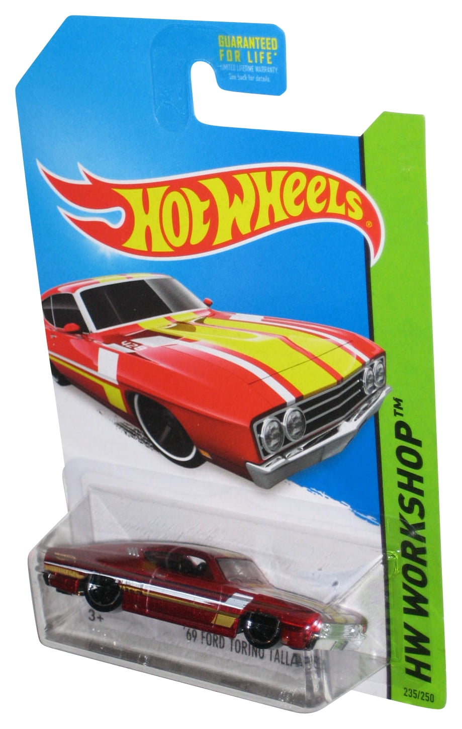 Hot Wheels HW Workshop (2013) Red '69 Ford Torino Talladega Car