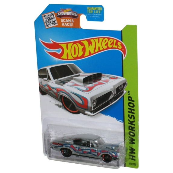 Hot Wheels HW Workshop (2013) Silver '68 Hemi Barracuda Toy Car 213/250