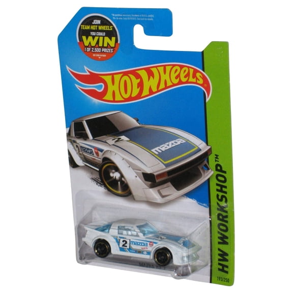 Hot Wheels HW Workshop (2013) White Mazda RX-7 Die-Cast Car 193/250