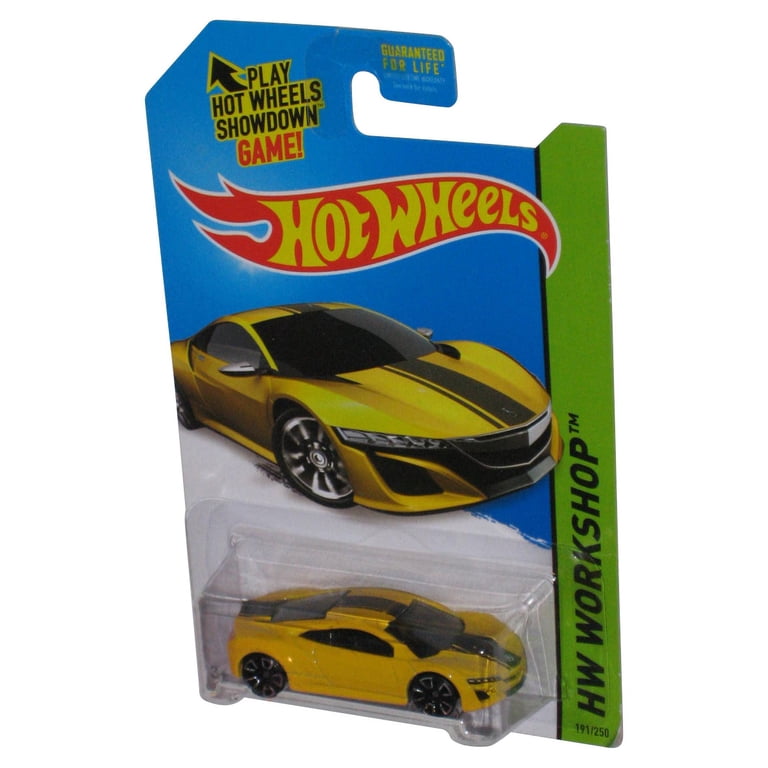 Hot Wheels HW Workshop (2013) Yellow '12 Acura NSX Concept Toy Car