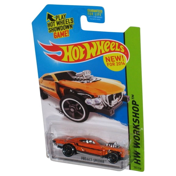 Hot Wheels HW Workshop (2014) Orange Project Speeder Toy Car 205/250
