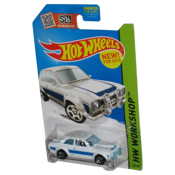 Hot Wheels HW Workshop (2015) White '70 Ford Escort RS1600 Car 221/250