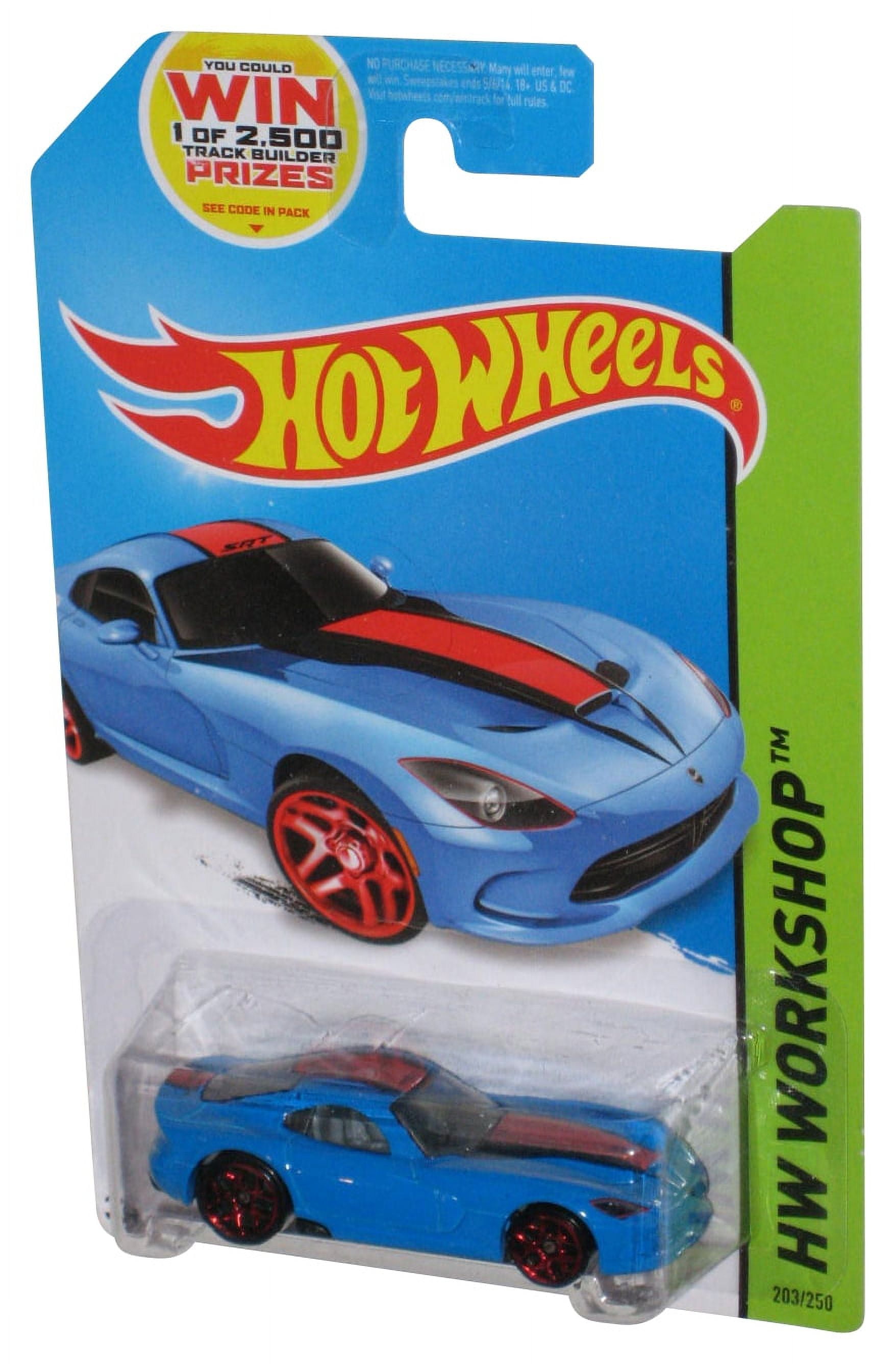 Hot Wheels HW Workshop Blue 2013 SRT Viper Toy Car w/ Red Rims 203