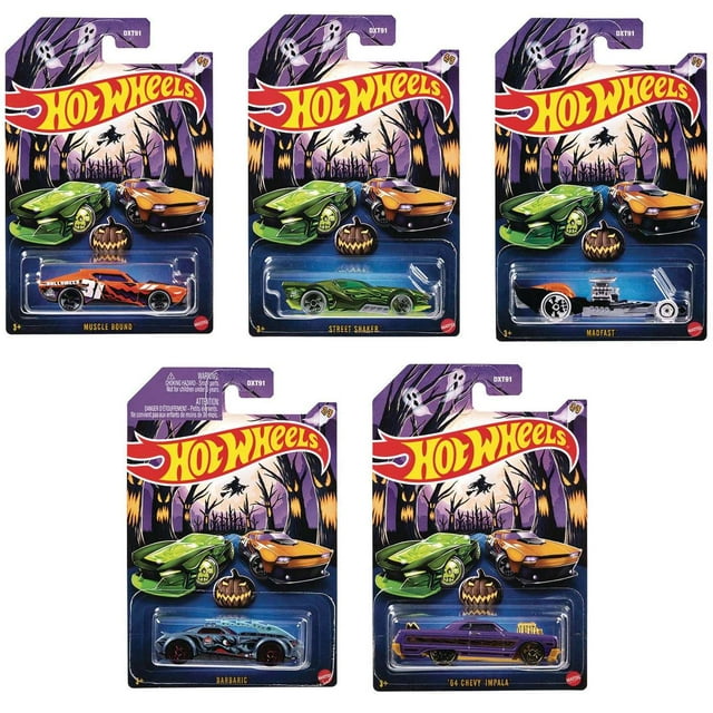 Hot Wheels Halloween 2024 Set of 5 Die Cast Cars - Walmart.com