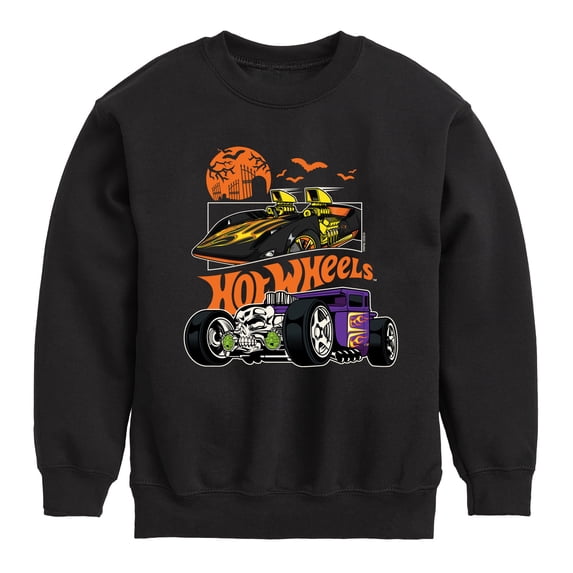 Hot Wheels - Halloween Boys' Graphic Long Sleeve Fleece Sweatshirt