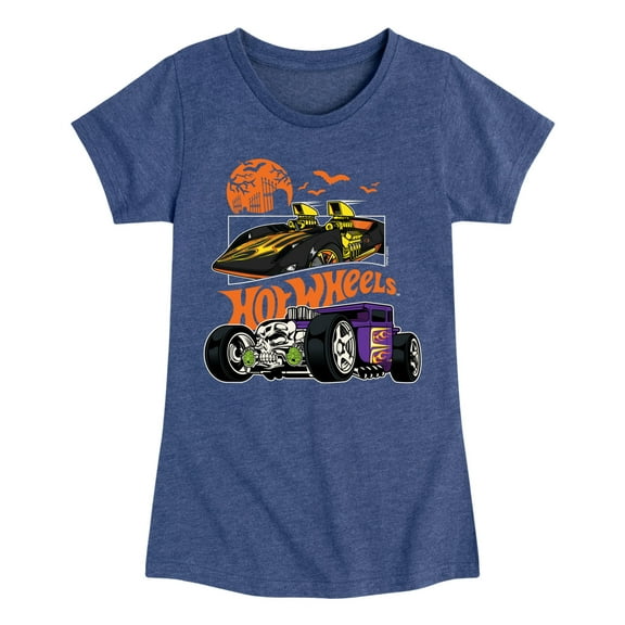 Hot Wheels - Halloween - Classic Spooky Cars - Toddler & Youth Girls Short Sleeve Graphic T-Shirt