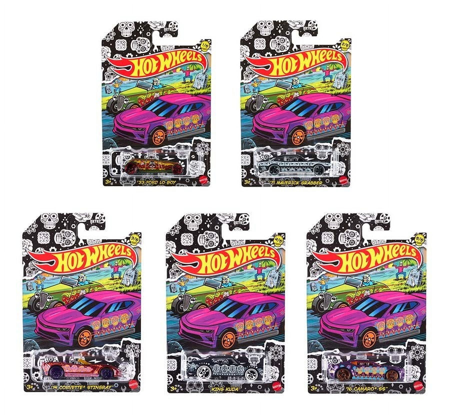 Hot Wheels Halloween Day of The Dead Dia de Los Muertos - Set of 5 ...