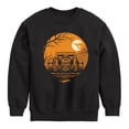thumbnail image 1 of Hot Wheels - Halloween - Haunted Road Skull Car - Toddler & Youth Crewneck Fleece Sweatshirt, 1 of 5
