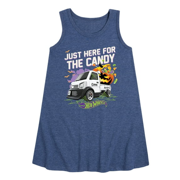 Hot Wheels - Halloween - Just Here For The Candy - Toddler & Youth Girls A-line Dress