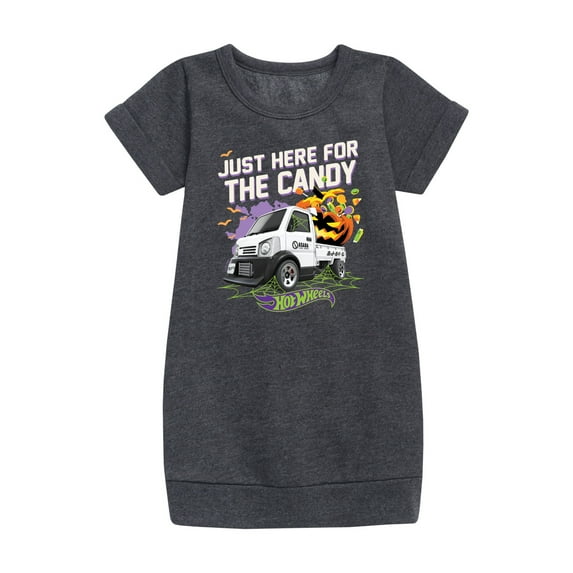 Hot Wheels - Halloween - Just Here For The Candy - Toddler & Youth Girls Fleece Dress