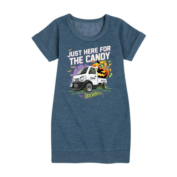 Hot Wheels - Halloween - Just Here For The Candy - Toddler & Youth Girls Fleece Dress