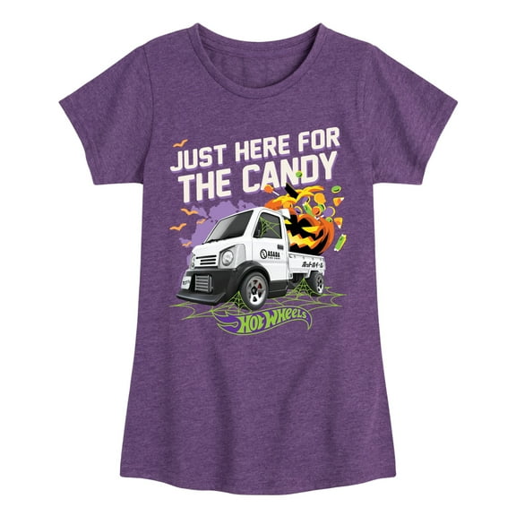 Hot Wheels - Halloween - Just Here For The Candy - Toddler & Youth Girls Short Sleeve Graphic T-Shirt