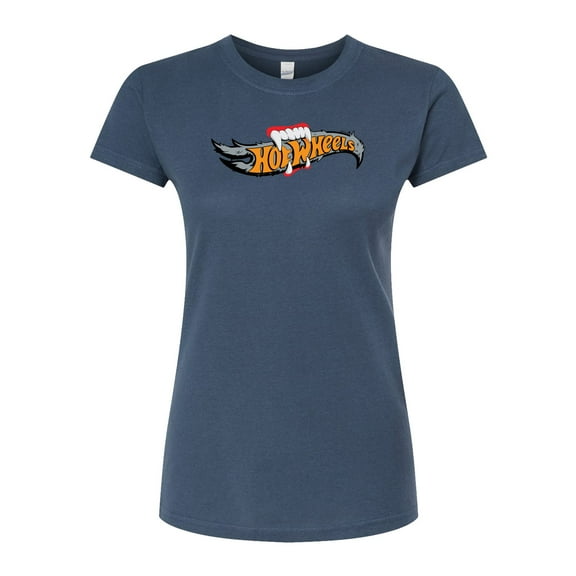 Hot Wheels - Halloween - Logo Bitten With Fangs - Juniors Fitted Graphic T-Shirt