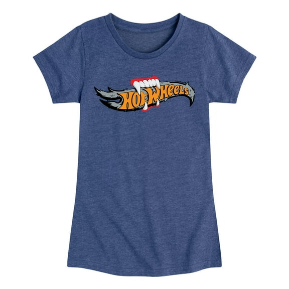 Hot Wheels - Halloween - Logo Bitten With Fangs - Toddler & Youth Girls Short Sleeve Graphic T-Shirt
