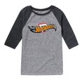 thumbnail image 1 of Hot Wheels - Halloween - Logo Bitten With Fangs - Toddler & Youth Raglan Graphic T-Shirt, 1 of 5